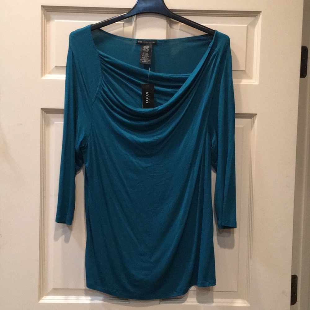 DesignHistory Persian Green 3/4 sleeve tunic
